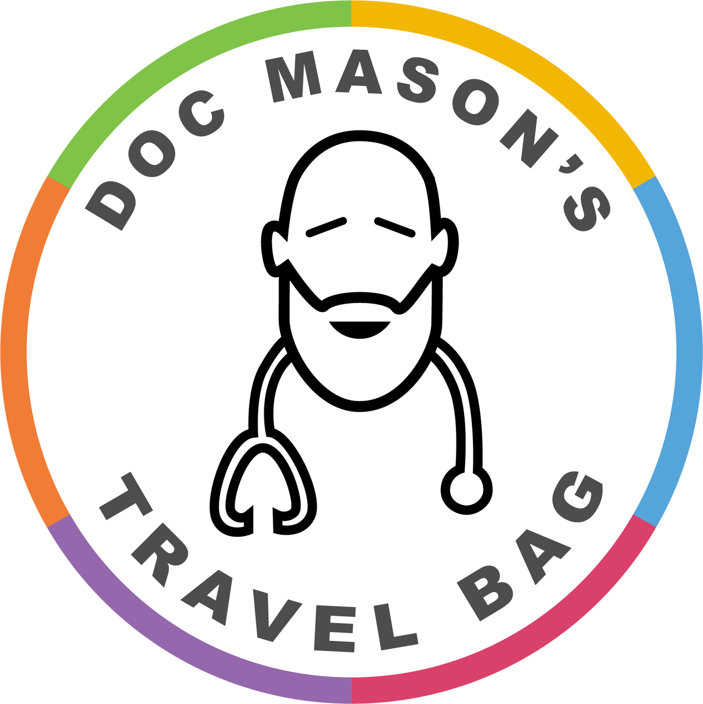 Doc Mason's Travel Bag circle tag